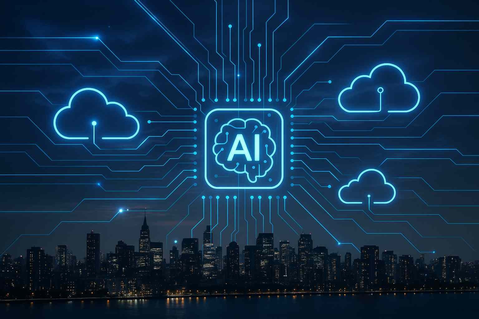 Futuristic Digital Skyline